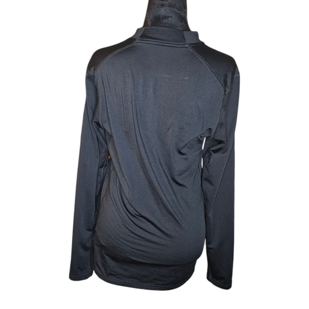 Nike Dri-FIT Small Black 1/4 Zip Fitted Long Sleeve Athletic Sweatshirt - Picture 3 of 10